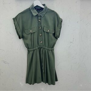 Zara army color mini dress